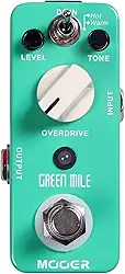 MOOER Pedal De Overdrive Para Guitarra Elétrica Green Mile, Tubo Screamer, Som Natural, Suave E Cremoso Metal