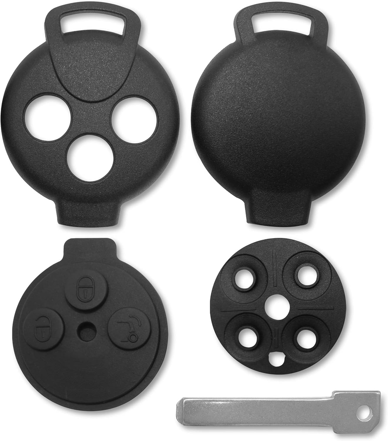 Guscio Chiave Mercedes Benz & Smart - Cover Sostitutiva 3 Pulsanti Per Telecomando Auto (Include 1 Guscio) - Foto 10