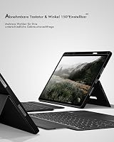 Doohoeek Bluetooth Billentyűzet Tok LCD Kijelzővel Lenovo Tab Pro 12.7" - Wireless Trackpad, 7 Szín Világítás - Idea Tab Pro 5