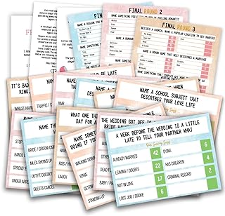 Pazag Bridal Shower Friendly Feud Quiz Tabletop Game, for 10 Players, Adult Age Range, Includes Cards, Unisex, 1.0 Unit Count