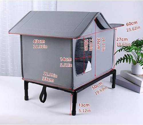 Miniatura 9 de Outdoor Cats House, Portable Light Weightl Bed Thermals Insulated Mats Providing Warm for Travel and Home Applications Easyly Cleans Bed, Houses for