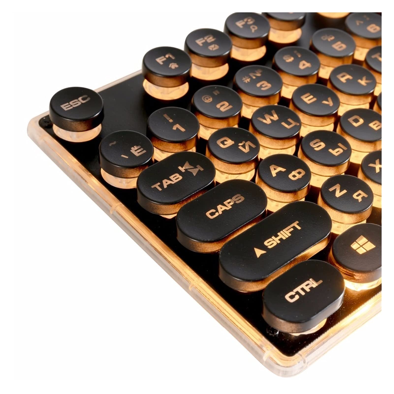 Amazon.co.jp: XLDQJPN スチームパンクレトロゲーミングキーボード