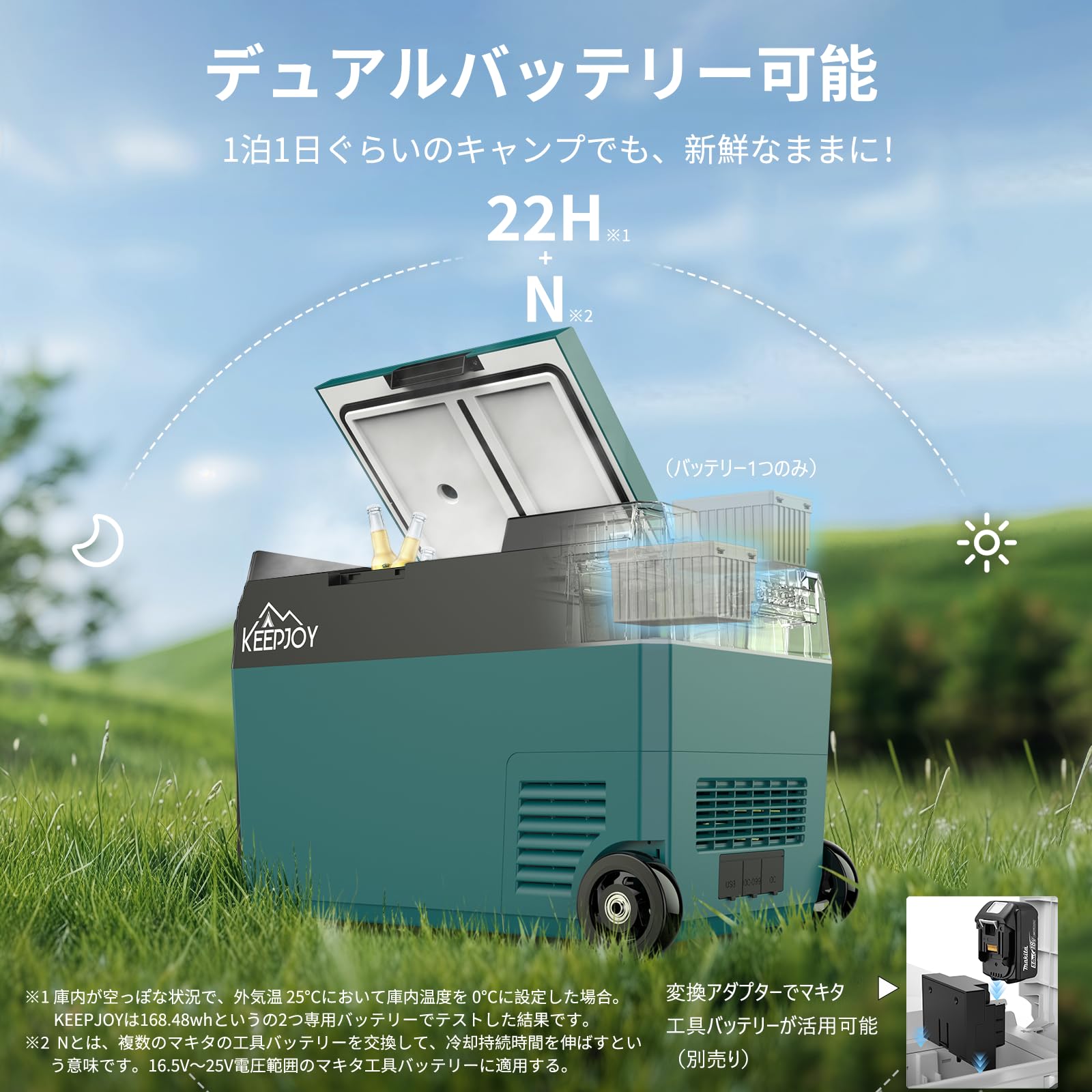 Amazon.co.jp: KEEPJOY ポータブル冷蔵庫 29L 車載冷蔵庫 急速冷凍-20 