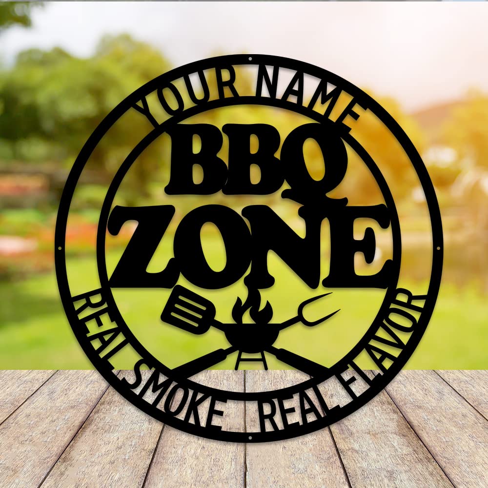 Plaque de barbecue en métal personnalisée, décoration murale en métal, décoration de barbecue, cadeau de barbecue pour papa, fête des pères (style C