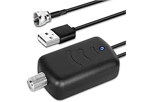 Indoor TV Antenna Amplifier with Enhanced Low-Noise Signal Boost for Pixel-Free HD Channels