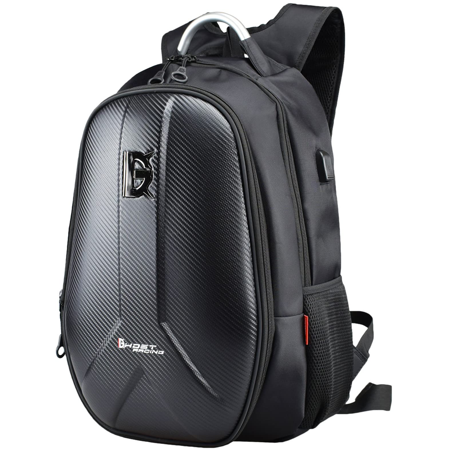 Sac à Dos De Moto Sac étanche Sac à Dos à Coque Dure Casque De Moto Grand Sac Hommes Voyage Camping équitation Stockage (Givré)