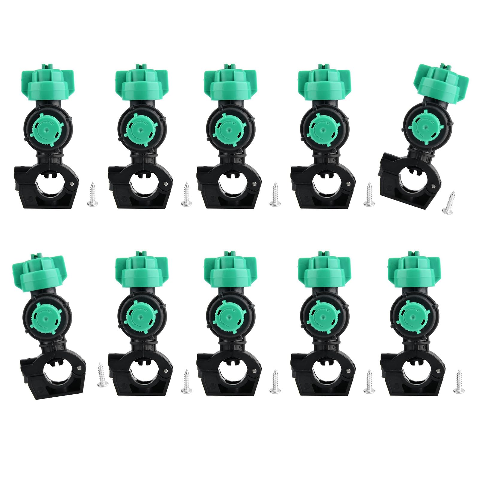 of 10 Adjustable External Thread Sprayed Nozzles Fan Shape Anti Drip Design Fit or Electric Agricultural Equipment Garden Irrigation Nozzle