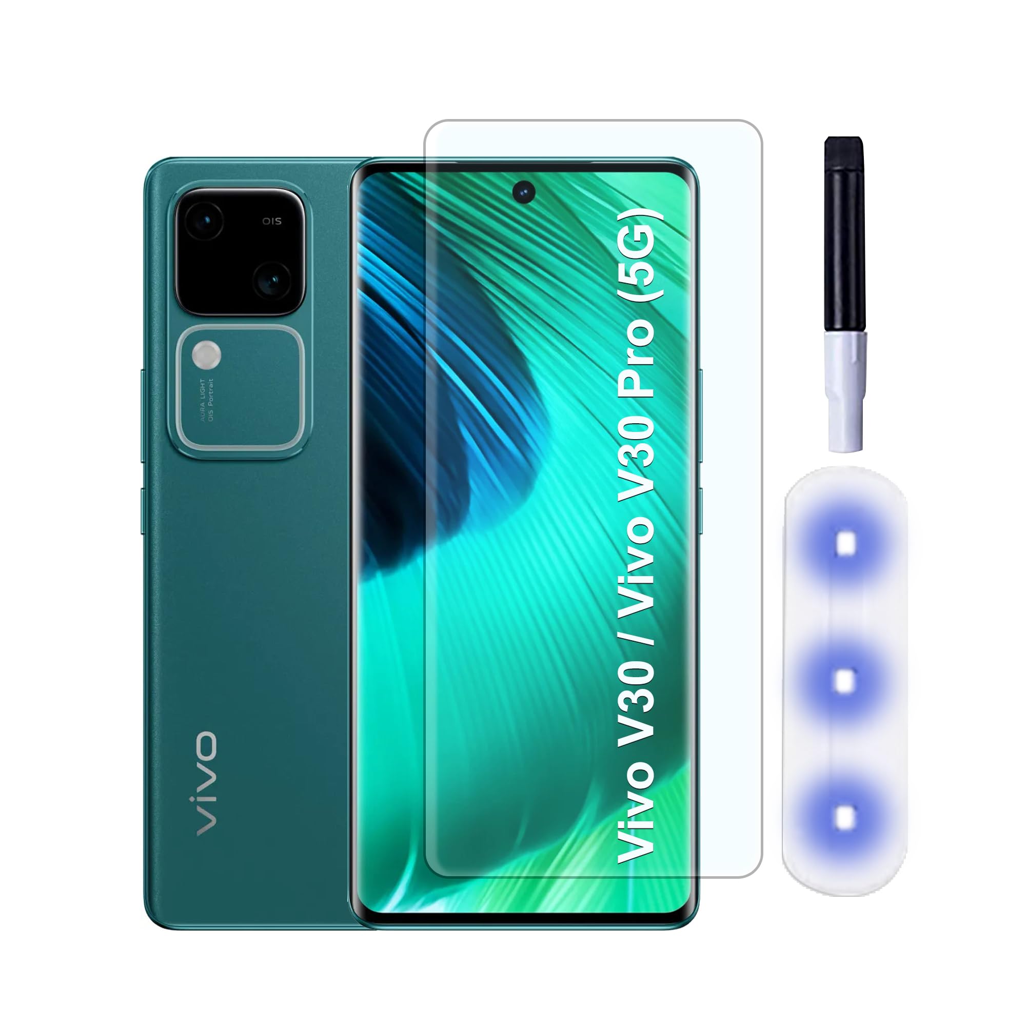 CEDO Vivo V30 / Vivo V30 Pro (5G) UV Tempered Glass | Screen Protector Full HD Quality UV Tempered Glass Edge to Edge Screen Coverage with Easy Installation Kit (Transparent) (B0D2V3CS7S) Amazon Price History, Amazon Price Tracker