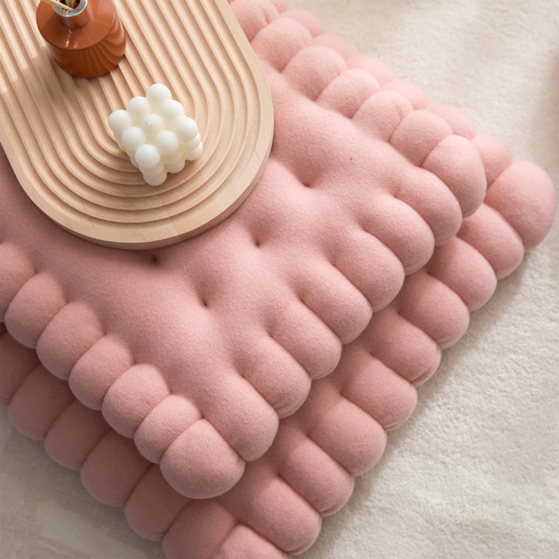 Kreatives Bio-Bodenkissen, weiches und gemütliches Yoga-Kissen für Wohnzimmer, 50 x 60 cm, Rosa – perfekt für Meditation und Entspannung