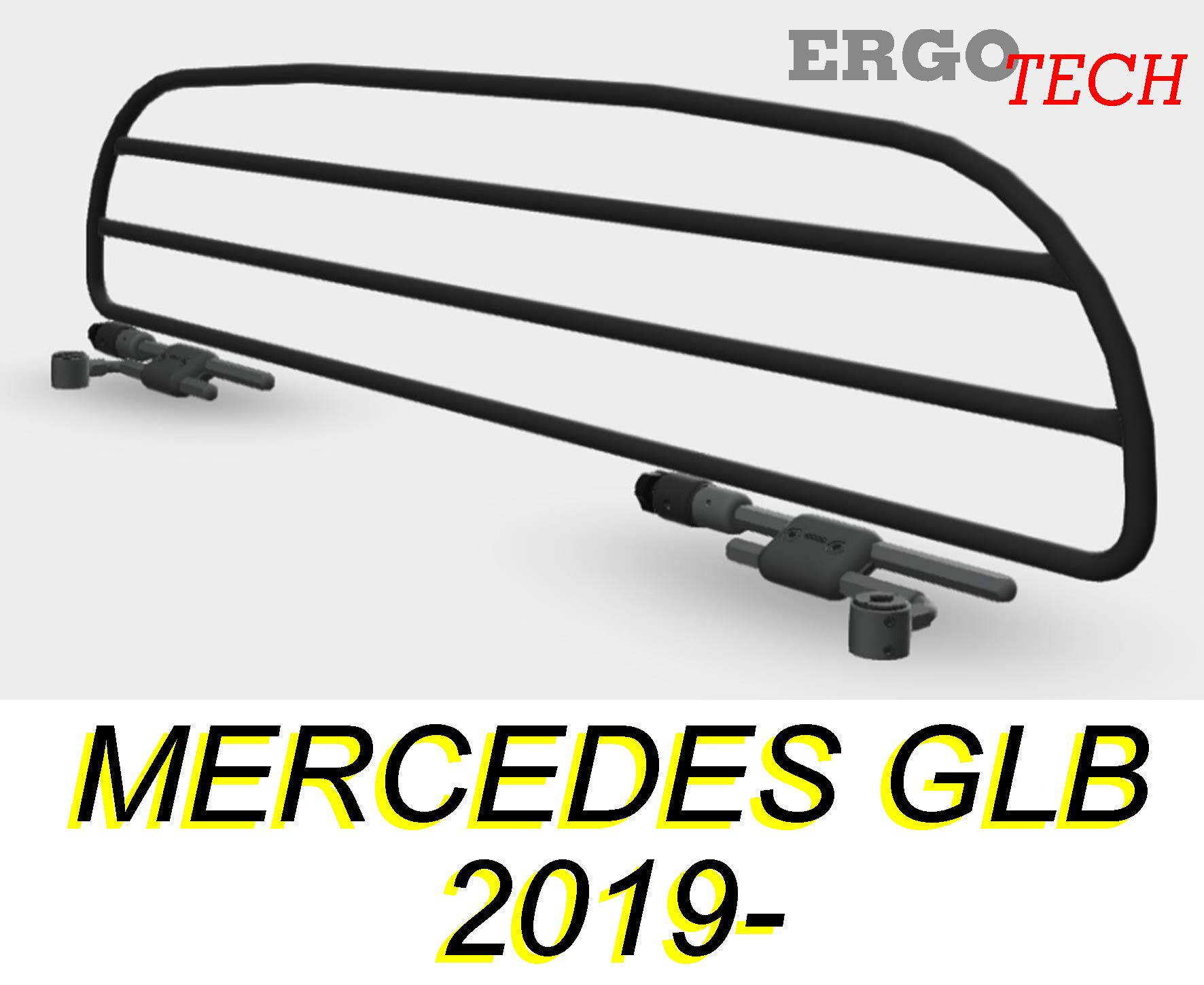 ERGOTECH Divisorio Griglia Rete Divisoria per Mercedes GLB, RDA65HBG-S, per Trasporto Cani e Bagagli