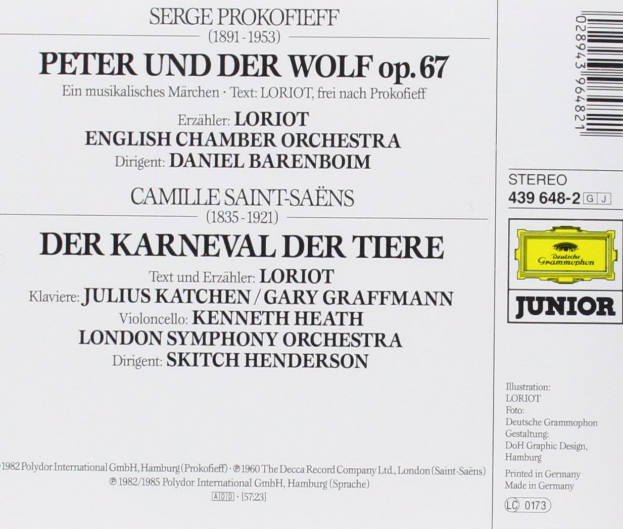 Loriots Peter und der Wolf/Karneval der Tiere
