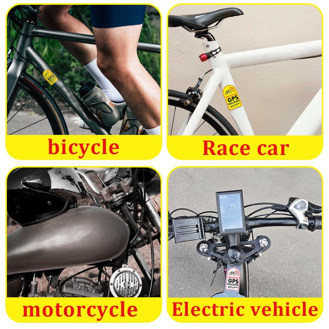 Adesivo allarme localizzazione GPS MTB bici da strada