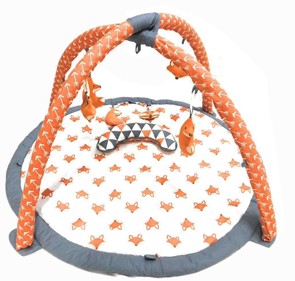 Bacati - Baby Activity Gyms & Playmats (Playful Fox Orange/Grey)