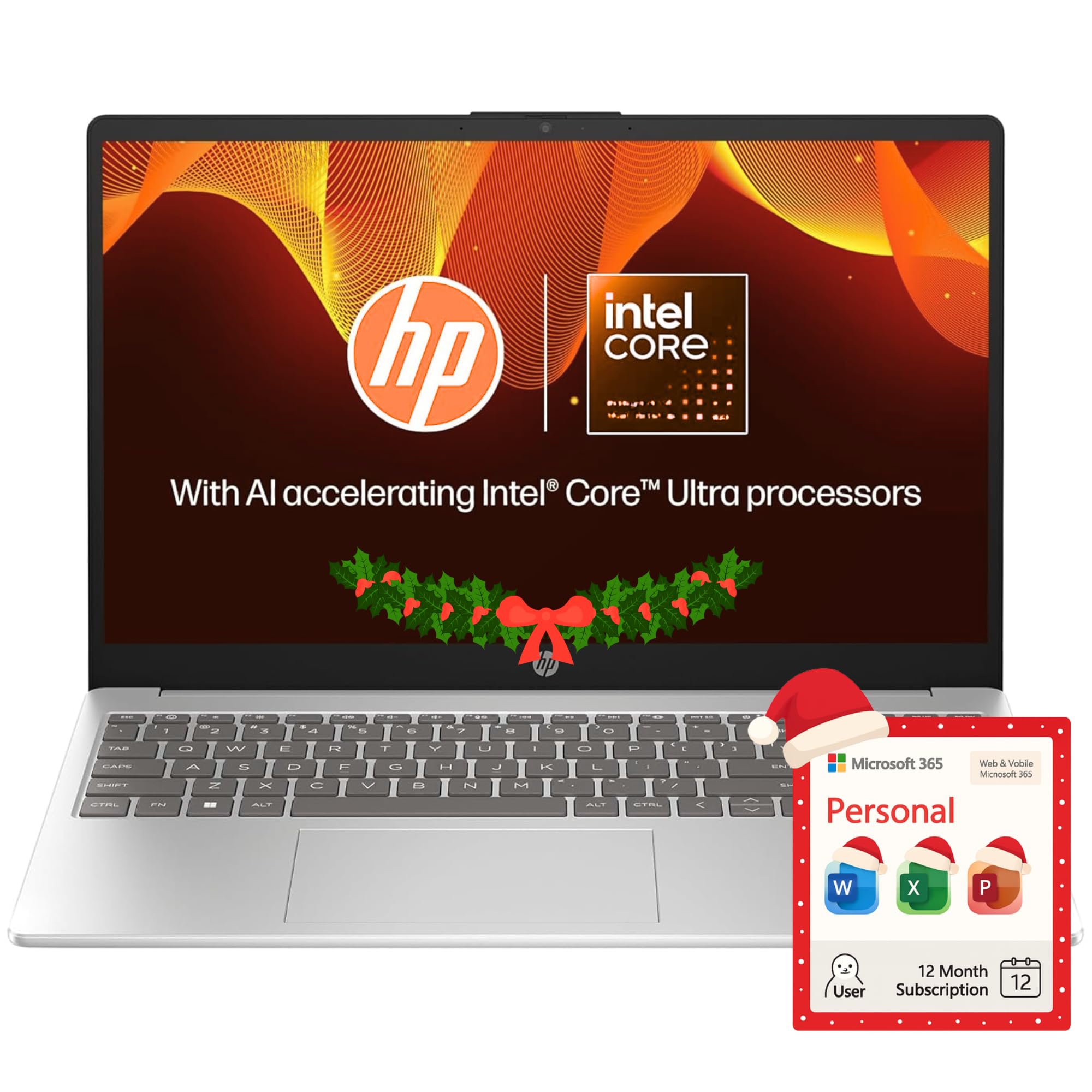 HP 15.6" Laptop with Microsoft 365-1.1TB Storage - 8GB Memory - Intel Inside | Anti-Glare Display, 128GB SSD and 1TB Cloud Storage, 4-Cores CPU, Fast Charge and 12hrs Battery, no Mouse