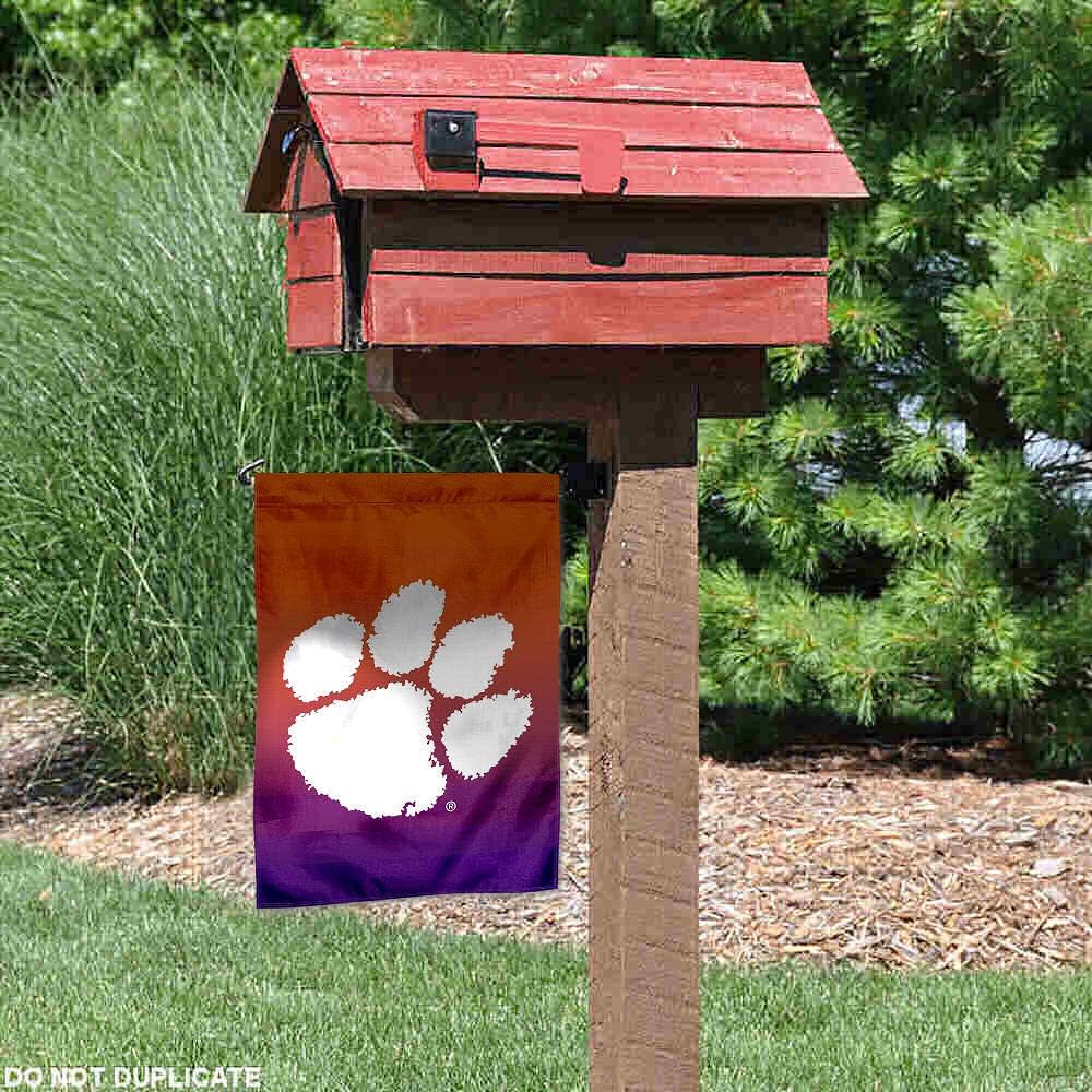 Clemson Tigers Gradient Colors Garden Flag and Banner