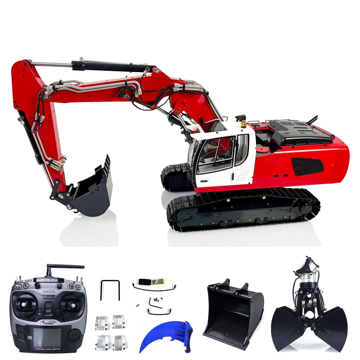 1:14 946 Excavadora Hidráulica RC Encadenada 3 Sección de la Excavadora eléctrica Metal Excavadora Pesada al aire libre Modelos