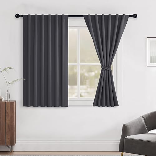 Miniatura 136 de Hiasan Cortinas opacas blancas extra anchas para dormitorio, cortinas opacas térmicas extra anchas de 72 pulgadas de largo, con pestaña trasera,
