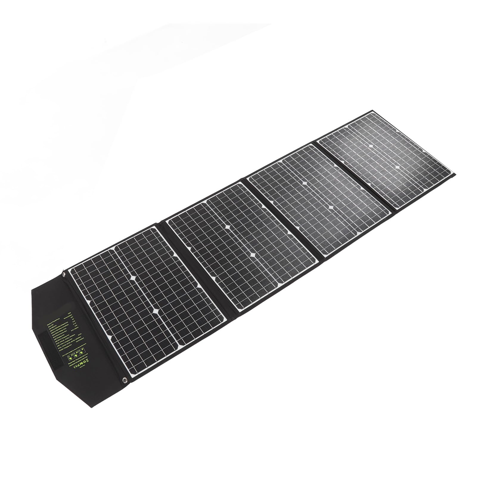 Fafeicy Pannello Solare da 100 W, Pannello Solare Portatile Pieghevole Monocristallino 1600x455x10 Mm, Design Impermeabile, Caricatore da Esterno per Campeggio, Viaggi, Uso Fuori Rete