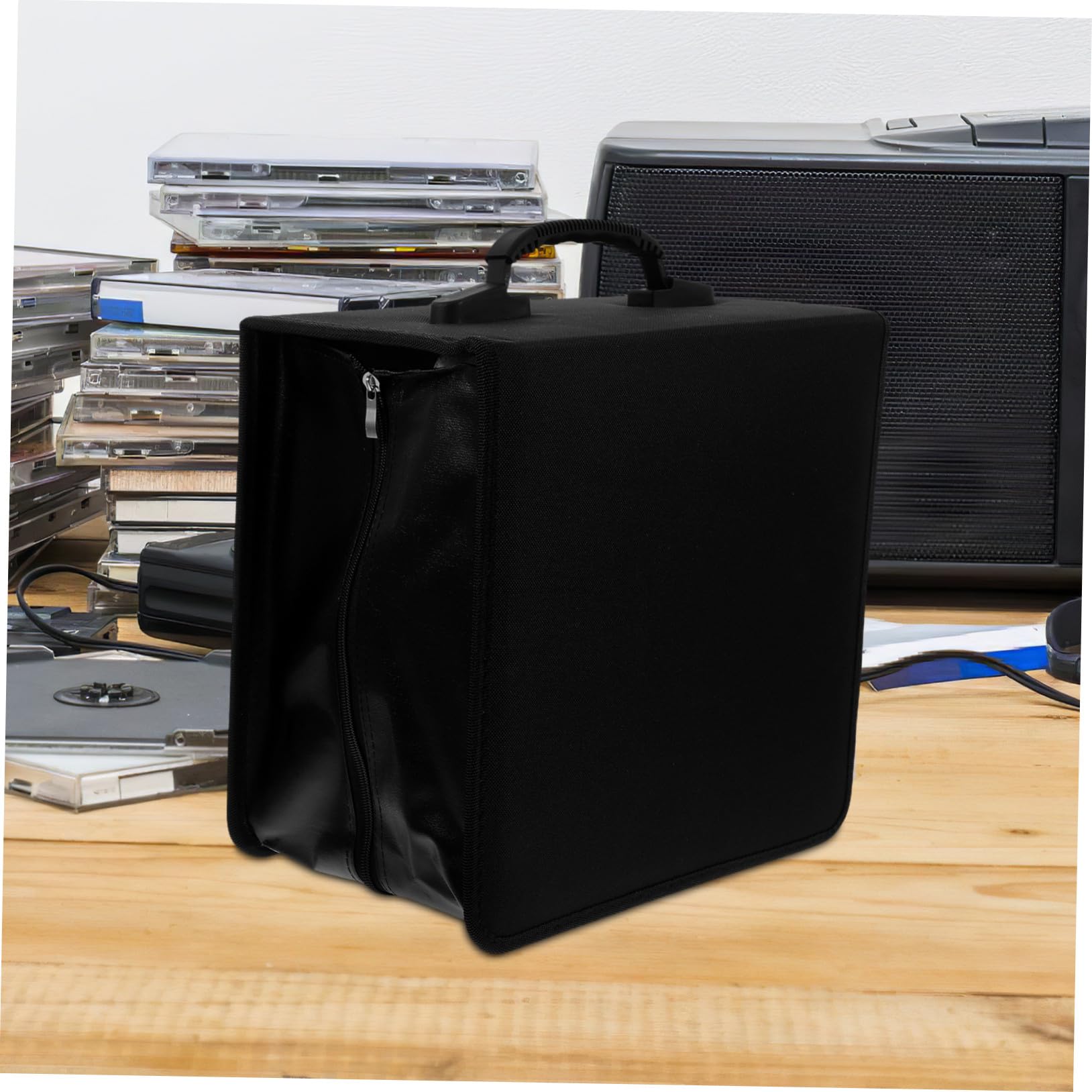 Homoyoyo Custodia per CD e Dvd Organizer da Viaggio con Alta capacità per Dischi Resistente e Portatile con Maniglia