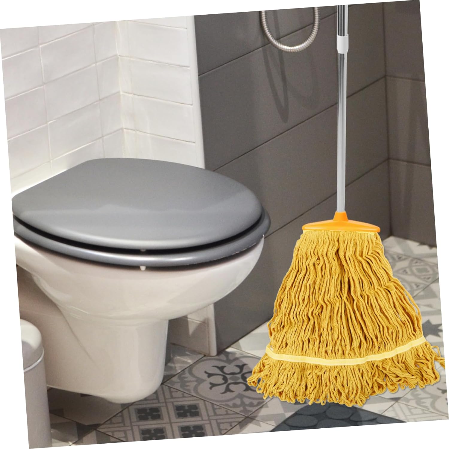 Unomor Long-Lasting Industrial Mop Head Replacement Mop Replace Head Washable Mop String Head Cleaning Mopping Head
