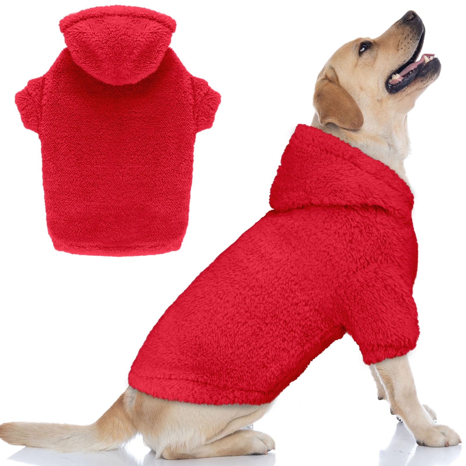 Amazon.co.jp: 大型犬用ファジードッグセーター ペットパーカー服