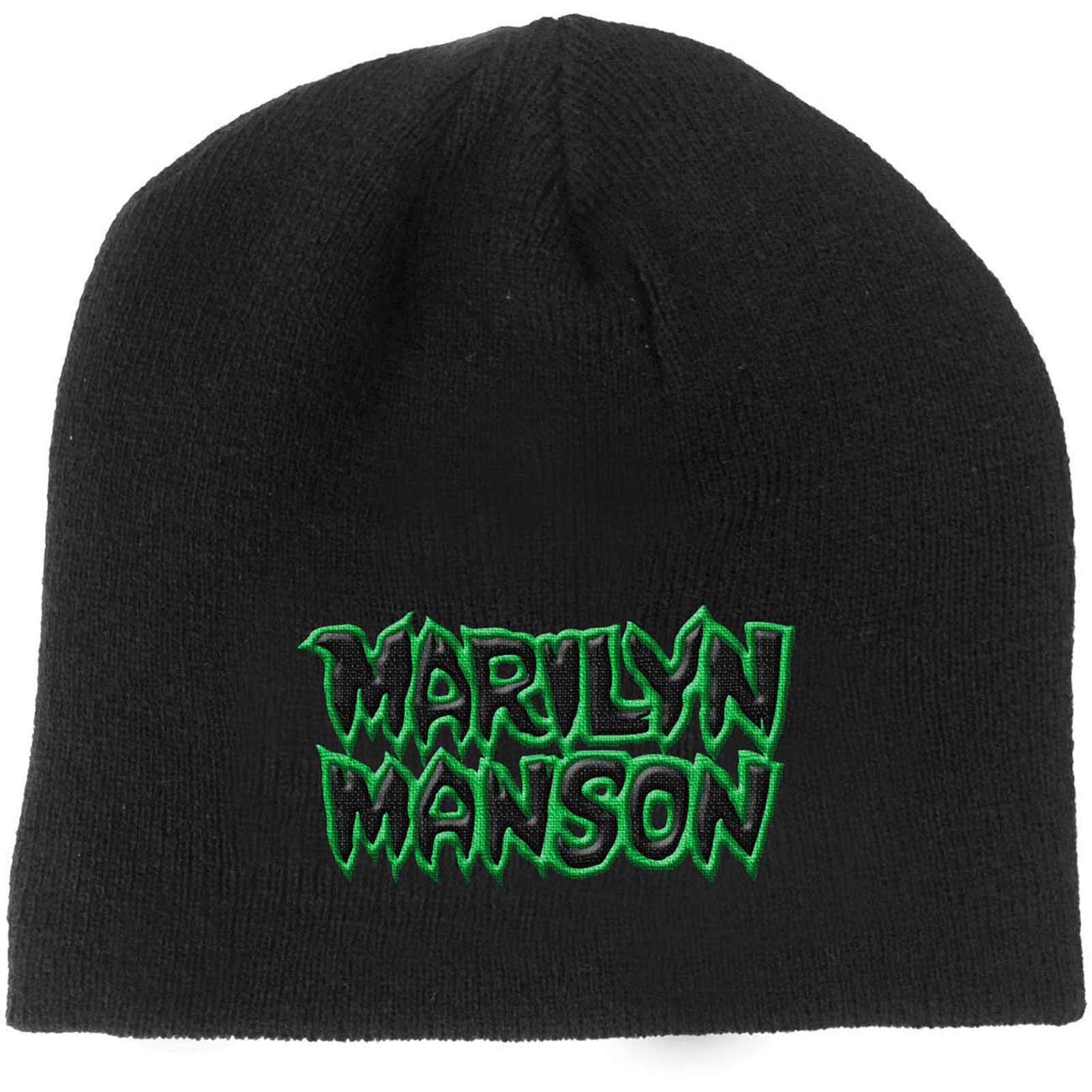 Marilyn Manson Beanie Hat Band Logo say10 Official Black One Size