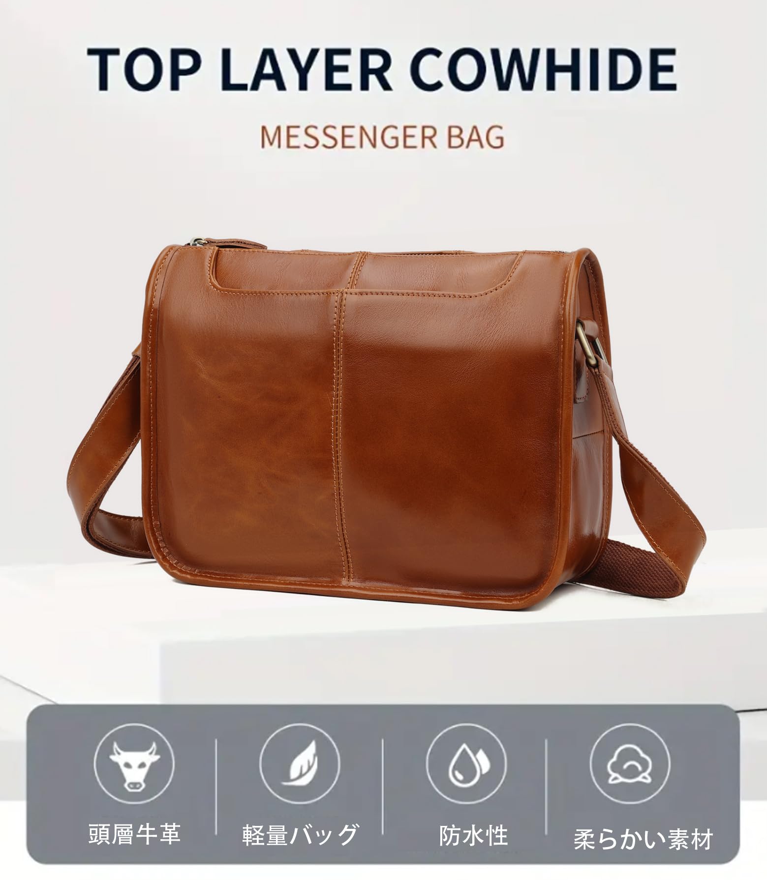 Kimura handmade] 斜めがけ ショルダーバッグ バッグ メンズ レザー