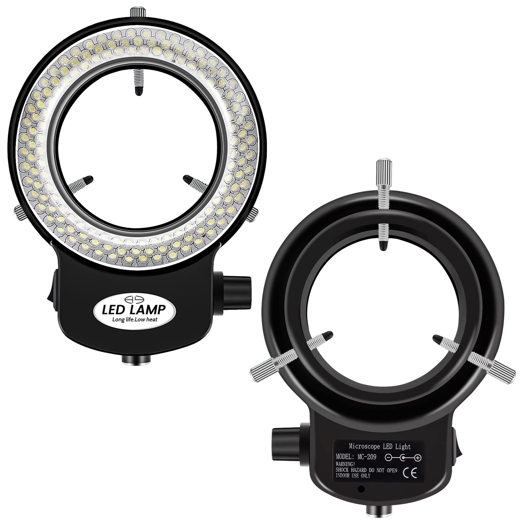 Lampada ad per microscopio Jevina 144 LED Lampada ad regolabile 0-100% per illuminazione ad per microscopio
