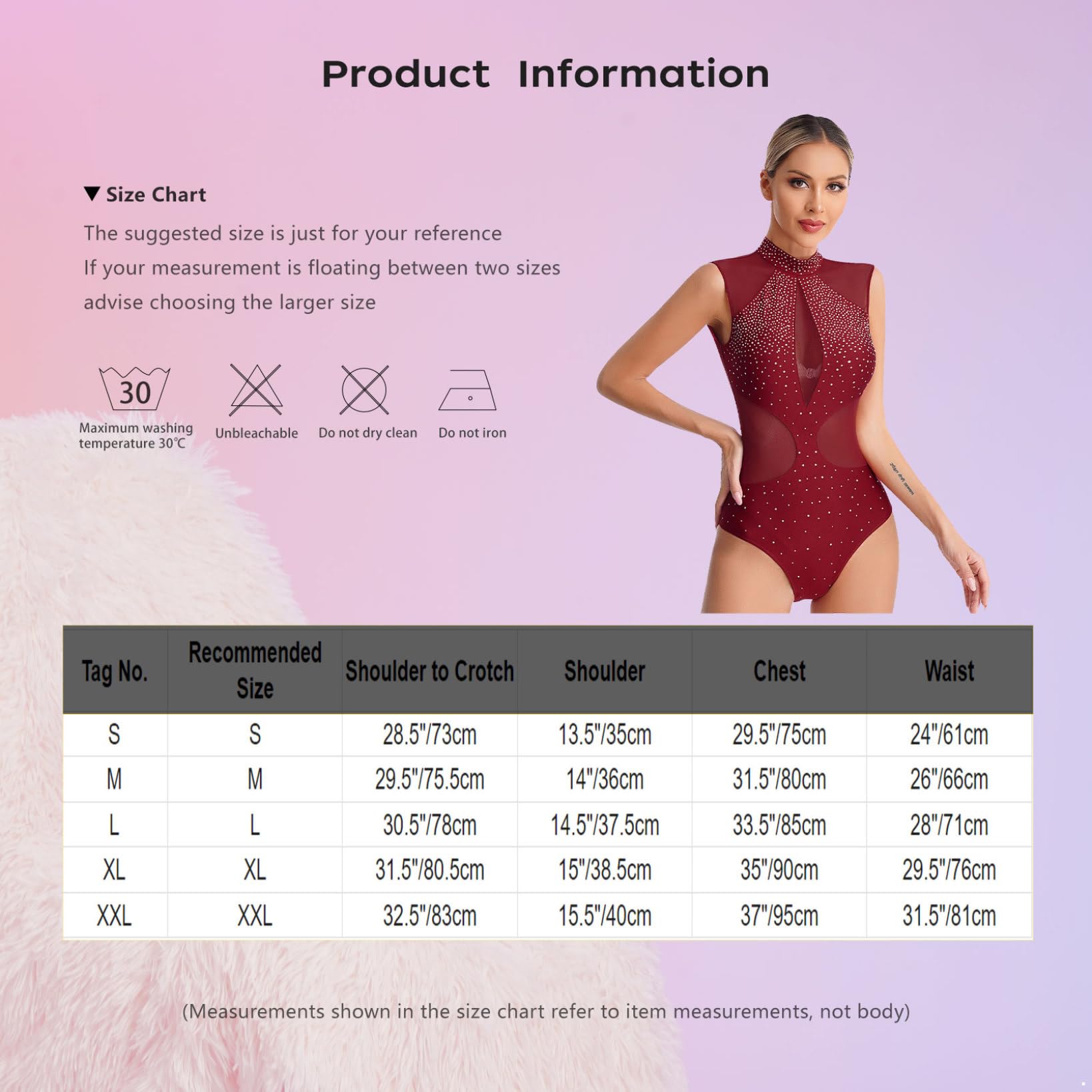 Maillot de Patinaje Artístico Danza Ballet para Mujer Adulto Brillantes Leotardo Gimnasia Rítmica Body sin Manga Retazos de malla Mono de Baile