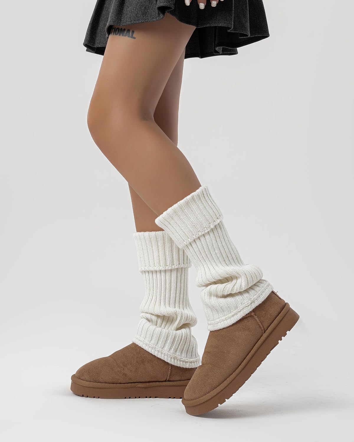 Mcool Mary Wool Leg Warmers Y2K Harajuku Women’s Cute Seamless Lolita Accessories Gothic Socks Boot Socks Winter Sock 1 Pack - Image 5