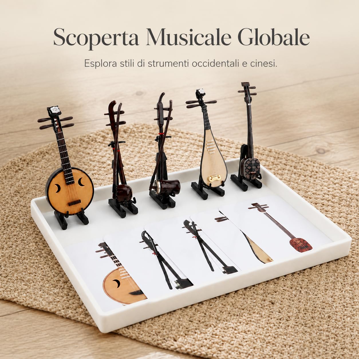 Set Modelli Strumenti Musicali | Metallo - legno | educazione musicale precoce - modelli tromba, , , ruan, per l'Infanzia, per la Musica