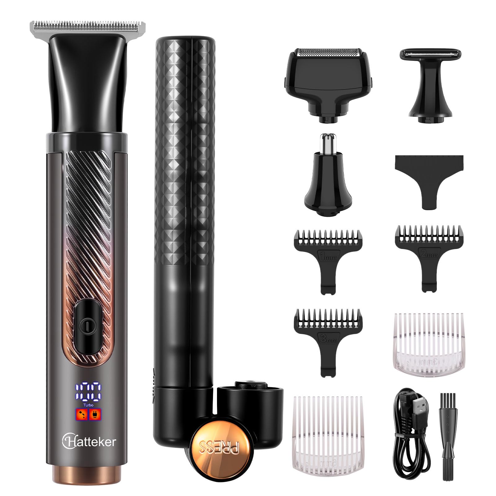 Hatteker 4-in-1 Electric Back Shaver and Body Grooming Kit