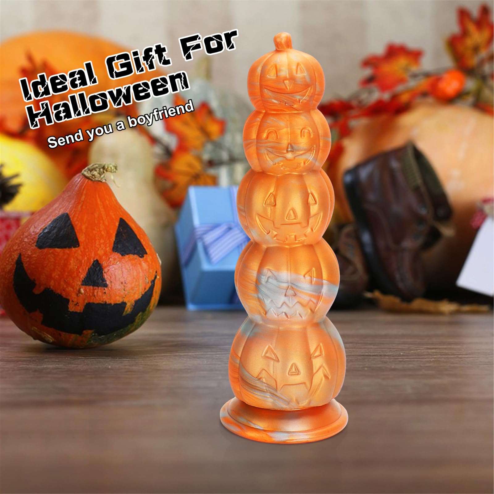 Fantasy Monster Dildo, Anal Dildos Anal Beads for Men, 7.87 Inch Silicone Knot Dildo with Suction Cup, Realistic Dildos for Women, Soft Fat Ribbed G Spot Prostate Fake Penis, Adult Sex Toys: 11.02 Inch Huge Pumpkin Dildo