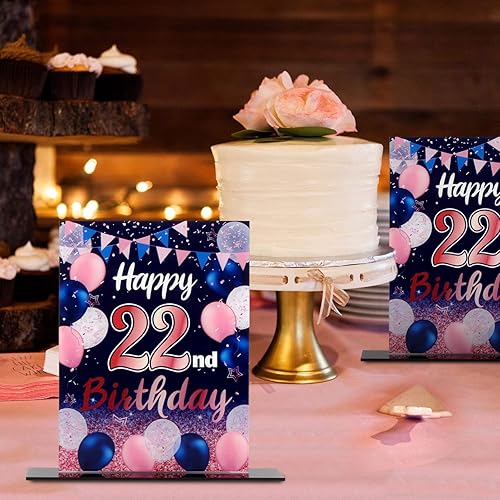 Miniatura 272 de LINGTEER Happy 11th Birthday Decorations, 2Pcs Black&Gold Stand Print Acrylic Table Centerpieces Backdrop Board- Cheers to 11 Years Old Fun Birthday