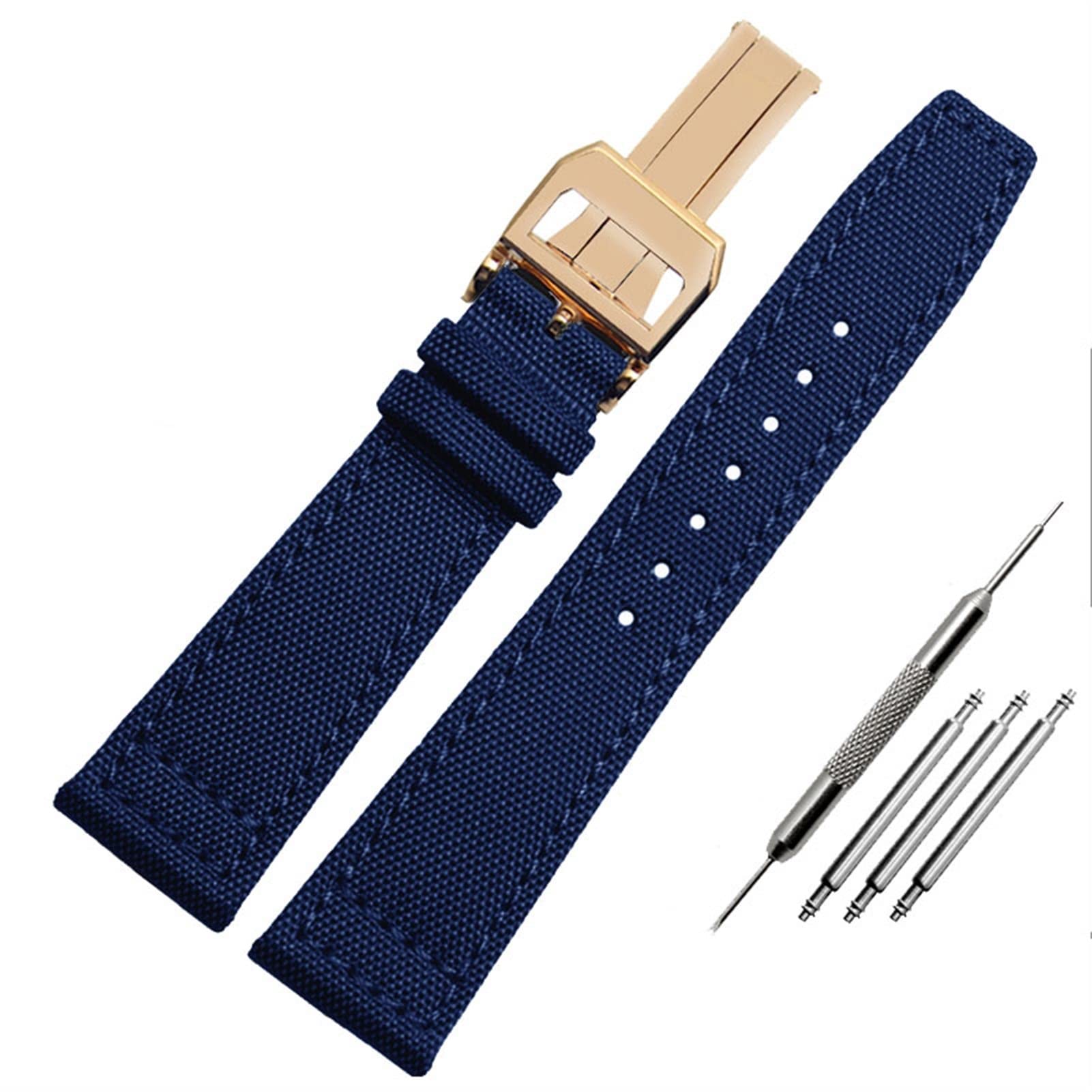 Nylon Watch Band Dla IWC Portugalski Pilot Seria 20mm 21Mm 22mm Zegarki Na Rękę Płótno Bransoletka, produkt wielobarwny, 22mm