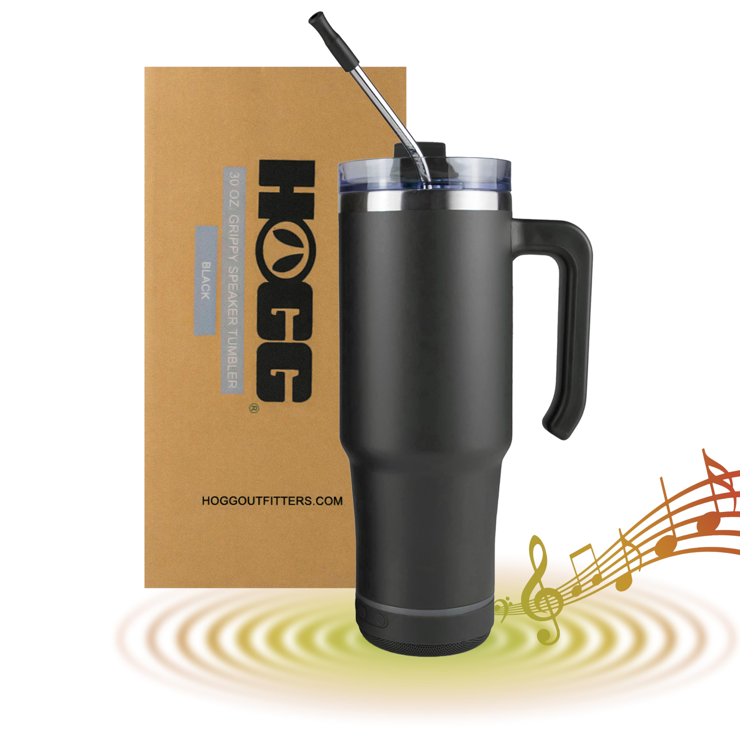 Amazon.com: Hogg Bluetooth Tumbler 30 oz Grippy - Black, Bluetooth