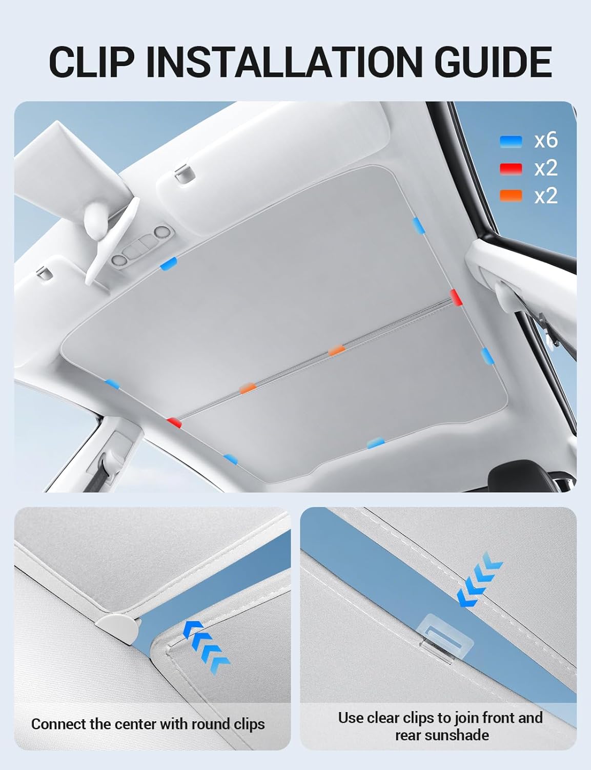 Tesla Model Y Juniper roof Sunshade and mud Flaps