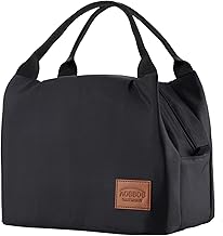 Lunch Bag Aosbos Lunch Bags for Women Adult Lunch Box Insulated Meal Prep Container Cooler Tote Bag Reusable Food Delivery Bag for Work School Picnic Black 8.5L