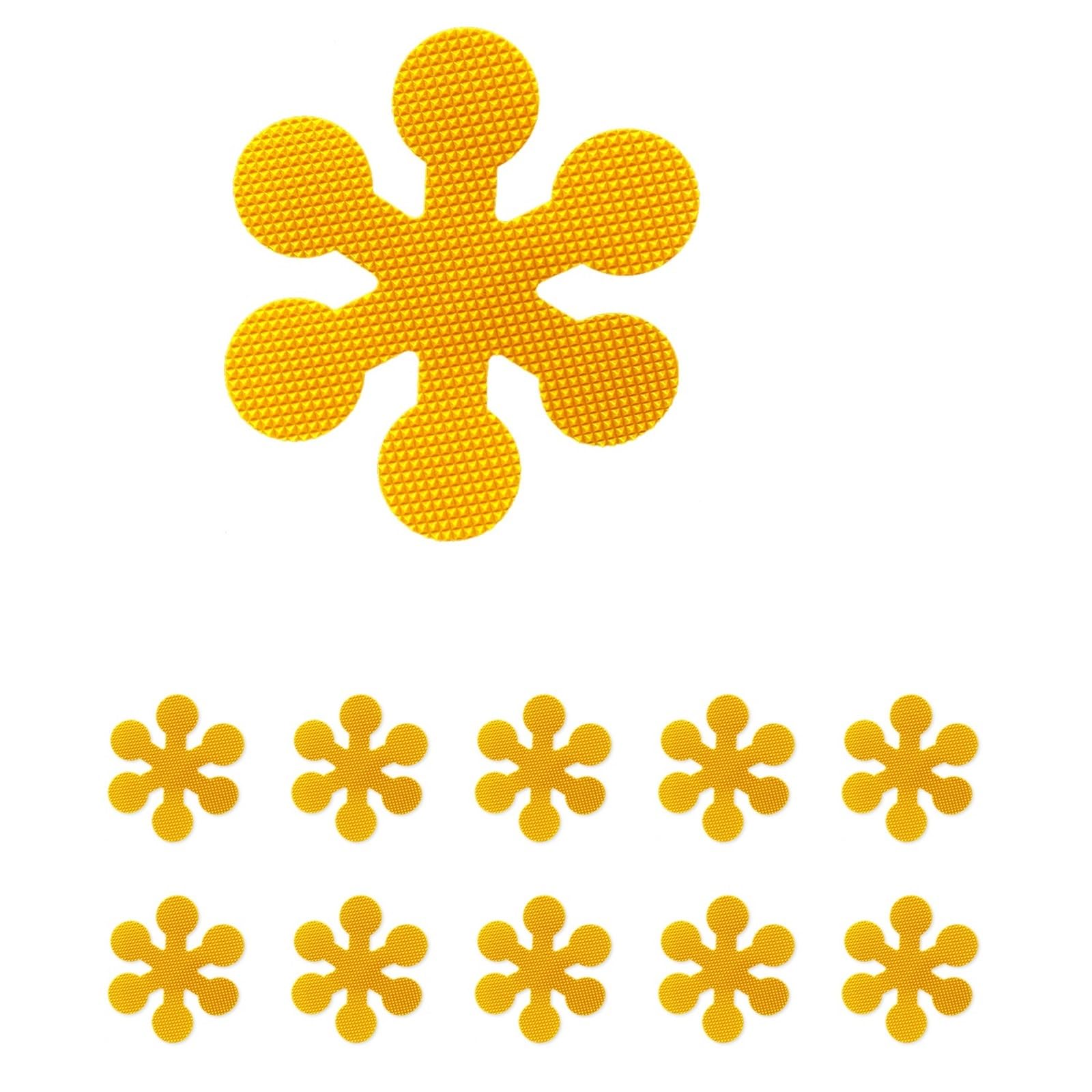 JFNKLFG Non Slip Shower Stickers 10pcs Snowflake Shape Anti-slip Shower Tread Sticker Foor Stickers Bathtub Anti Skid Tape Bathroom Kid's Slip Mat(Color3)