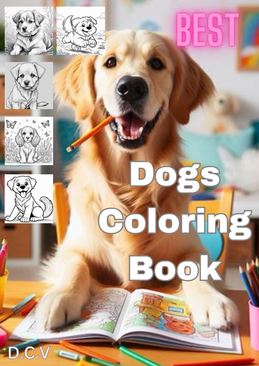 Dogs coloring book: Coloring book with dogs