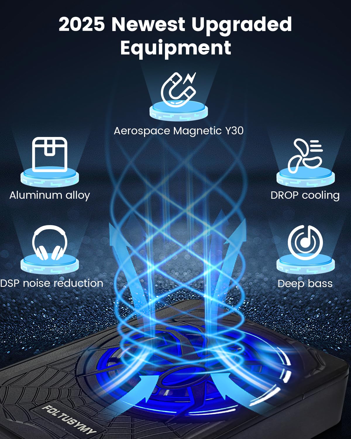 1200W 10" Slim Under Seat Powered Car Subwoofer, High/Low Level Input, Car/Truck Audio Sub Built-in Amplifier amp Combo Package, with Blue LED Light