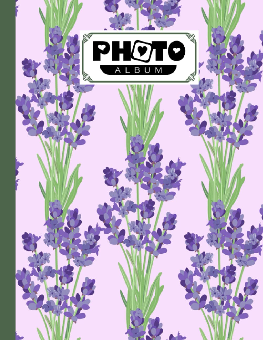 Photo Album: Lavender Floral Album, Large Photo Albums with Writing Space Memo, Extra Large Capacity Picture Album, Family, Baby, Wedding, Travel ... Pages, Size 8.5" x 11" by Irmtraut Wunderlich