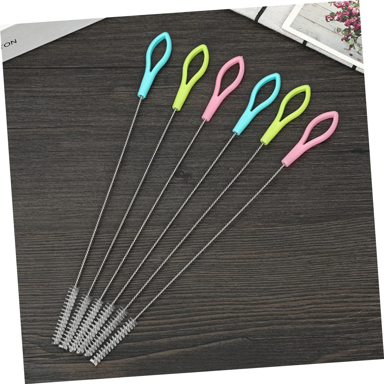 3 Sätze Trinkhalm Bürste Nylon Reinigungsbürste Für Flaschen Für Schmale Flaschenhälse Geeignet Für Edelstahl Zufällige Farbe 50 Stück * 3
