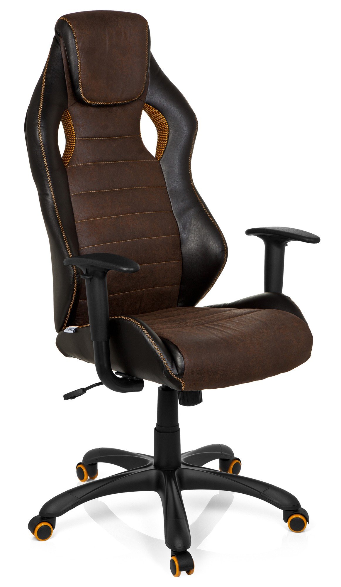 Gaming Chair/Office Chair Game Vintage IV Faux Leather Brown hjh OFFICE