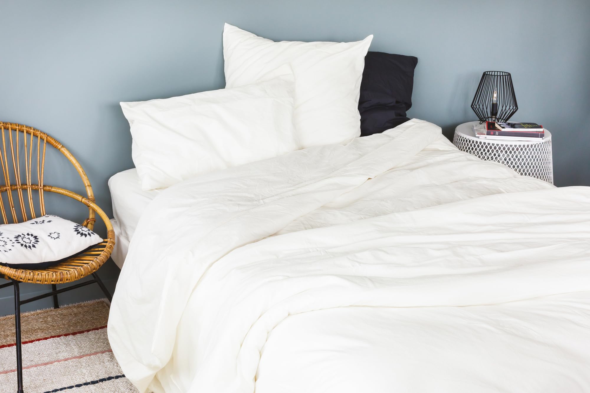 Cap Ferret Washed Cotton Pillowcase, 50 cm x 70 cm, White,