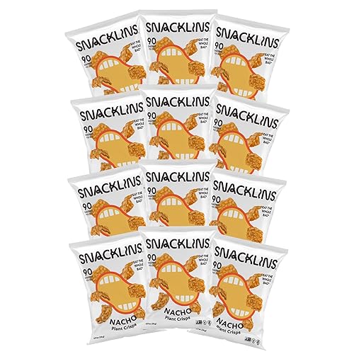 Vista 37 de SNACKLINS Patatas fritas a base de plantas, bajas en calorías, veganas, sin OMG, sin gluten, saludables, crujientes, sal marina y vinagre, 0.9 onzas