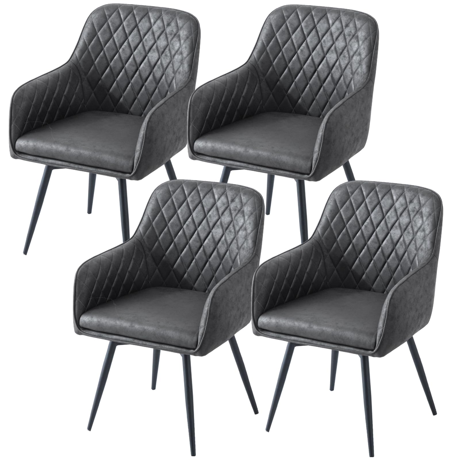 Amazon｜タンスのゲン ダイニングチェア 4脚セット 回転式 肘掛け  