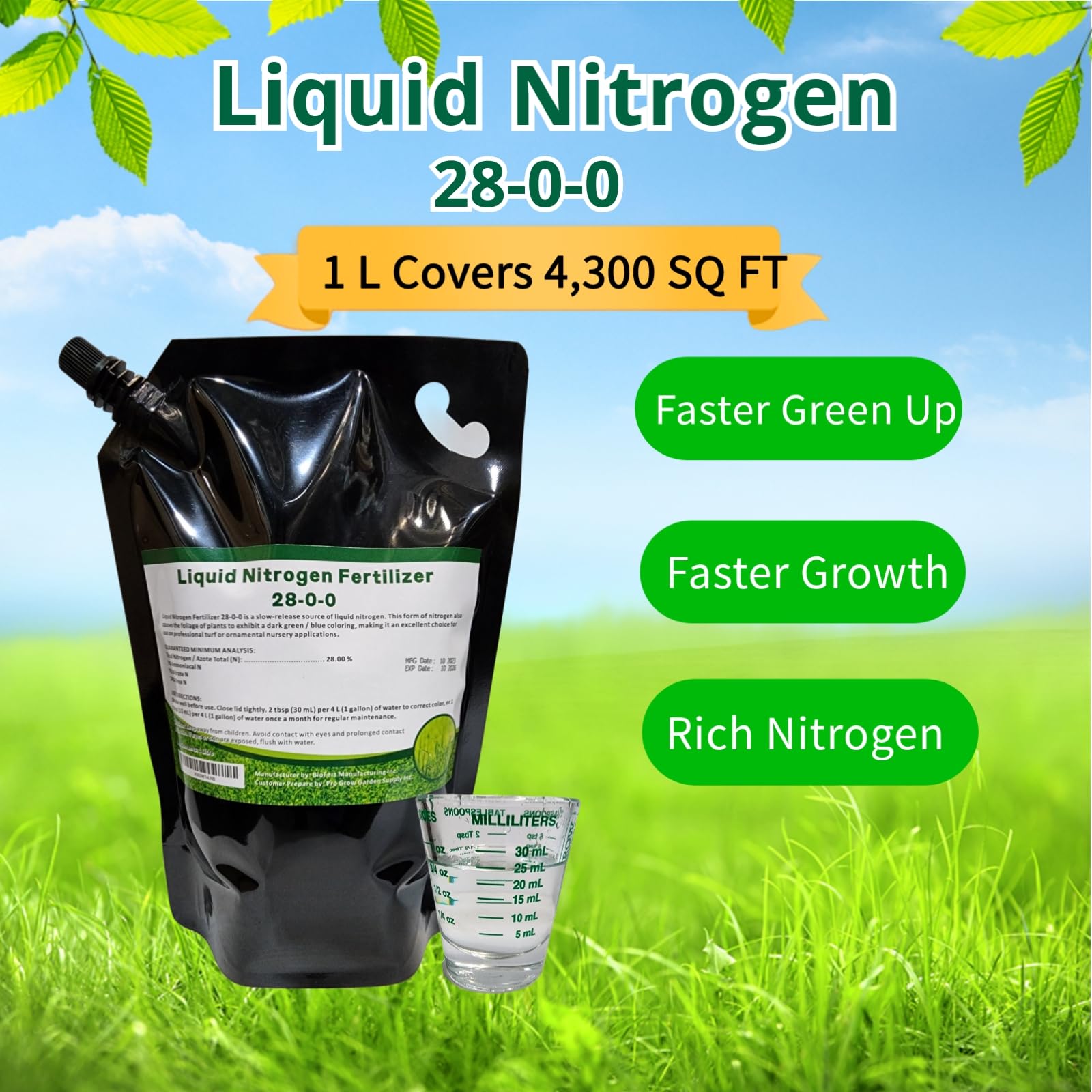 Engrais Urée FertilTech 1.5kg - Azote 46% - Haute Qualité Pour Jardin, Potager, Gazon - Croissance Rapide Plantes Et Légumes
