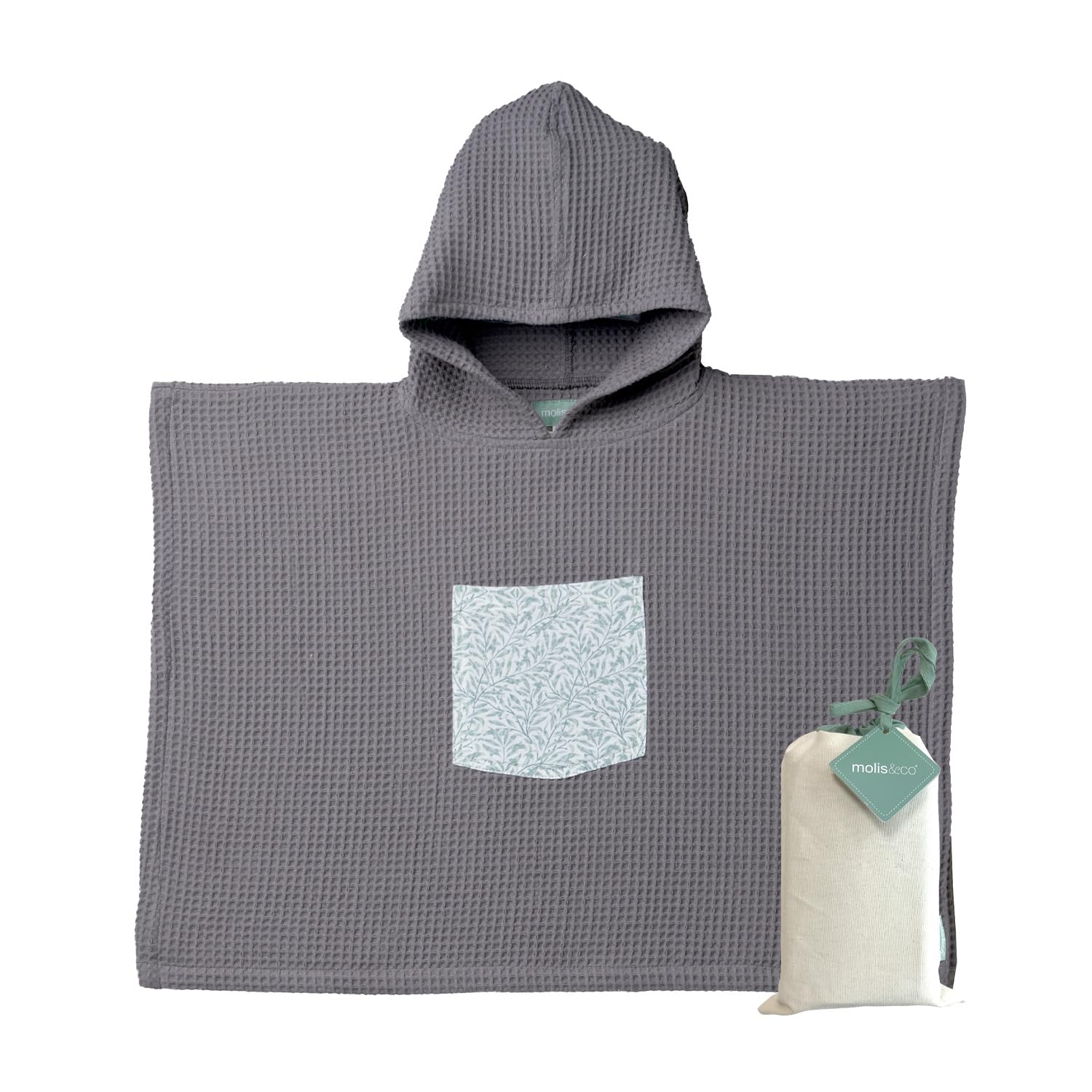 molis & co molis&co. Poncho de Baño para Niños de 3-4 años. Ines. Toalla con Capucha para Playa. Bata de baño para niño Ligera y Compacta. (Oeko-Tex 100).