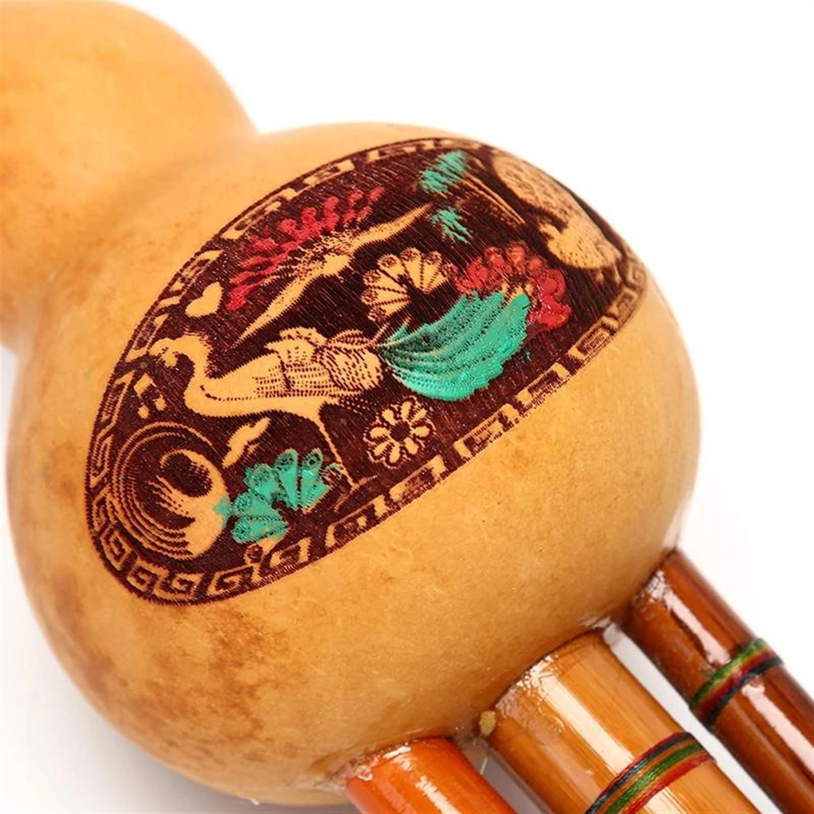 Flauta De Cucurbitáceas De Calabaza Hulusi De Bambú Hecha A Mano China, Instrumento Étnico Con Estuche Hulusi Profesional